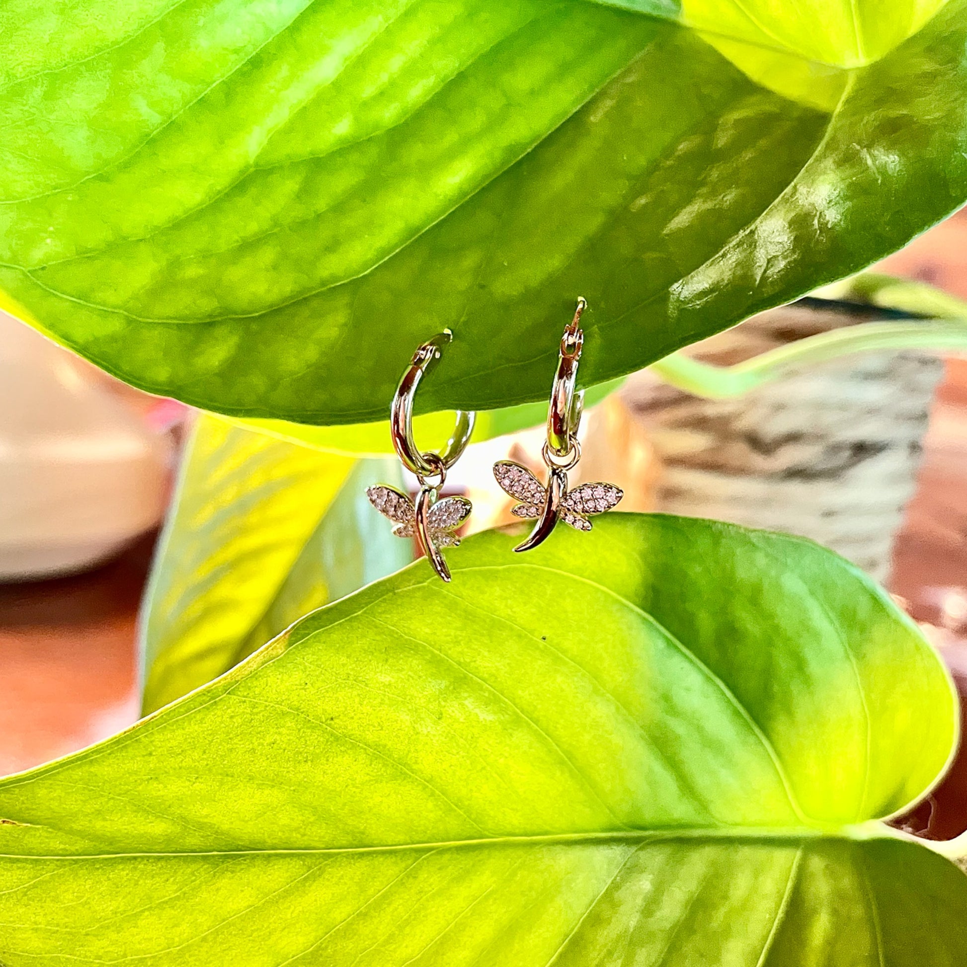 dragonfly hoop earrings 